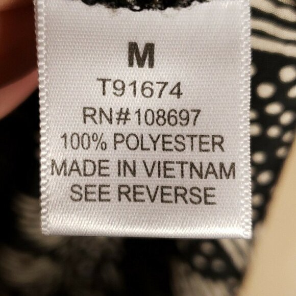 Alice Blue For Stitch Fix Womens 3/4 Sleeve Black Aztec Blouse Medium - Picture 8 of 8